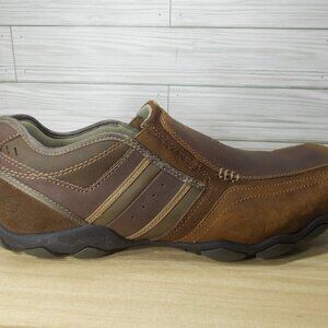 Sketchers Zinroy Leather Slip On Shoes 64275EW Men's 11
